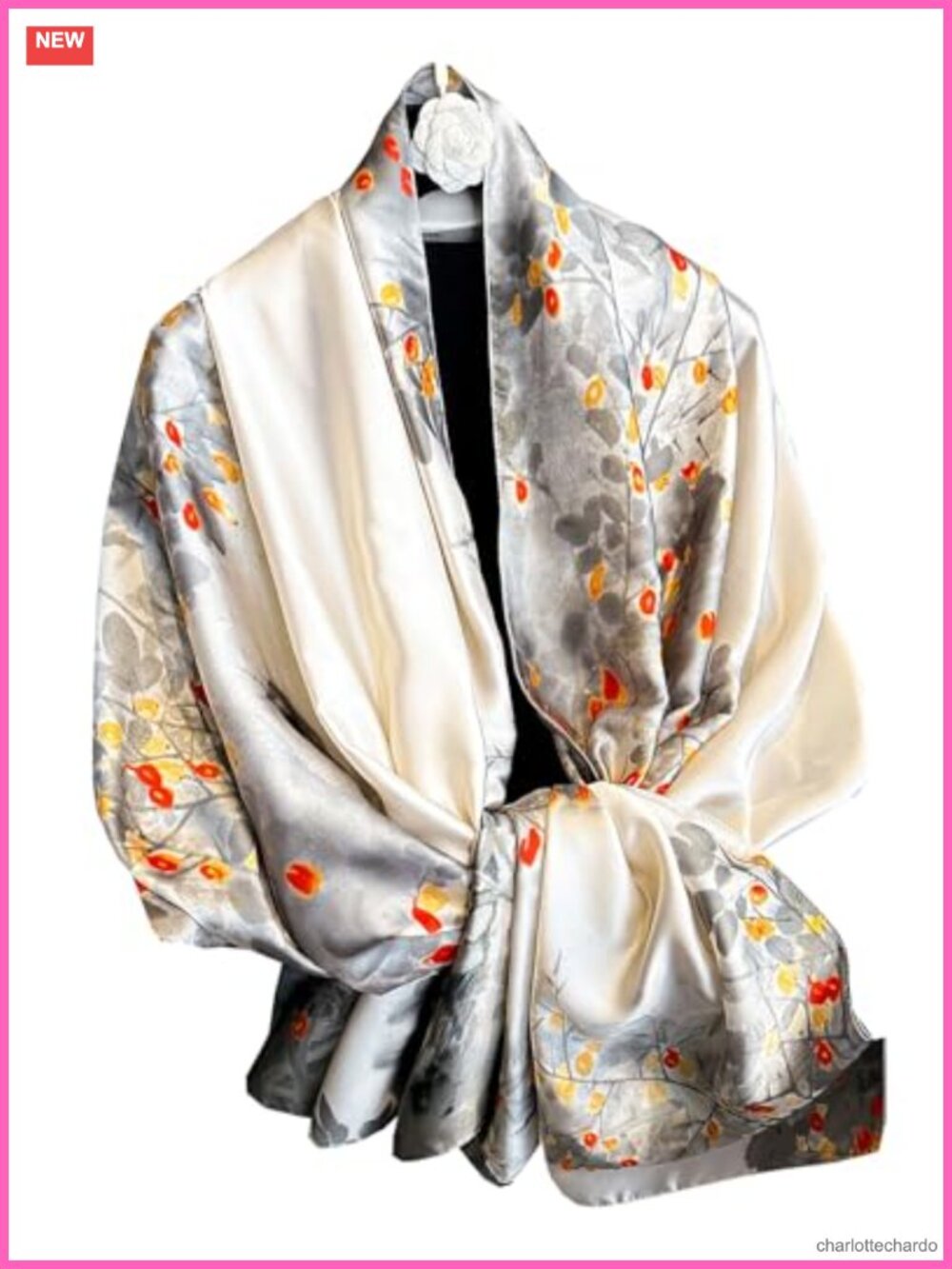 Silky Satin Scarf Shawl Wrap Women Dressy Lightweight Evening Formal